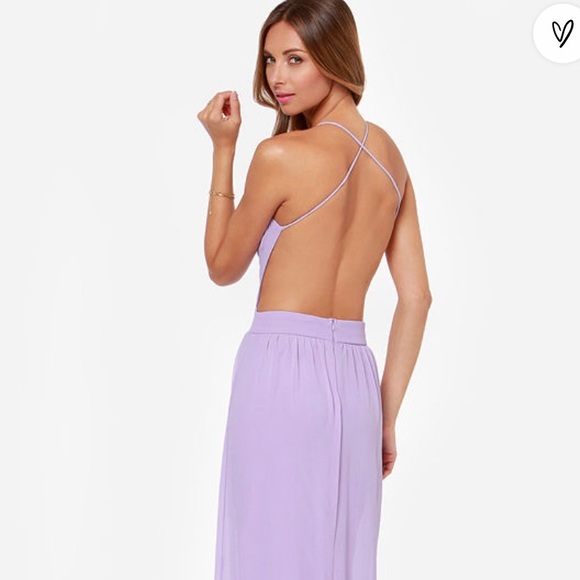 Lulu’s Rooftop Garden Maxi Dress in Lavender - Picture 3 of 5
